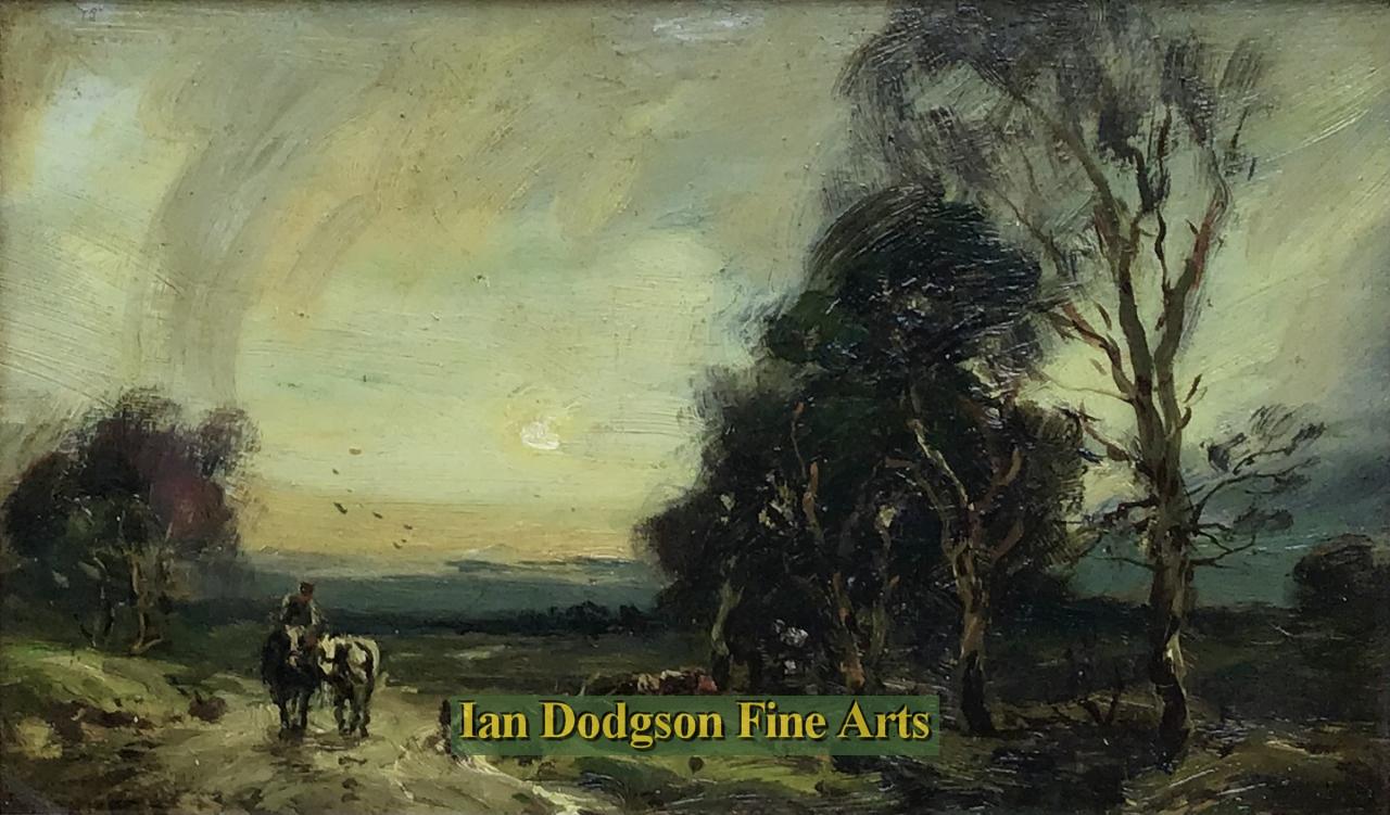 William Manners - Homeward Evening Oil on board (c1910)