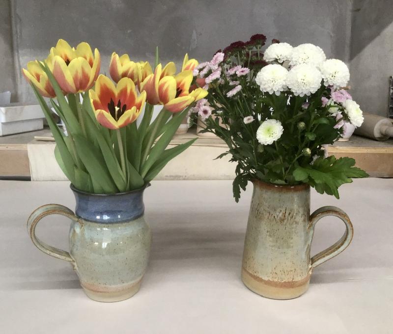 Two Jugs, ideal for flowers, 16cm high